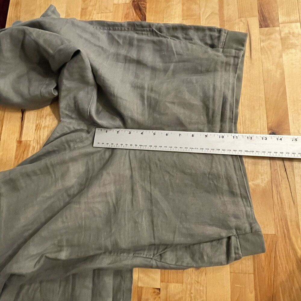 J Jill Love Linen Pants Wide Leg Ankle Crop Lagenlook Boho Minimalist‎ Womens M - Picture 7 of 10